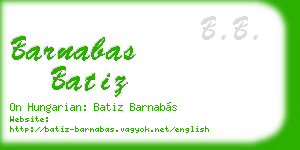 barnabas batiz business card