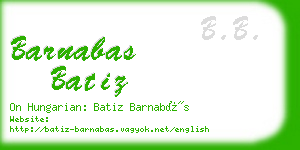 barnabas batiz business card